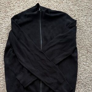 Kenneth Cole Men's Black Full-zip Sweater. Merino Wool blend